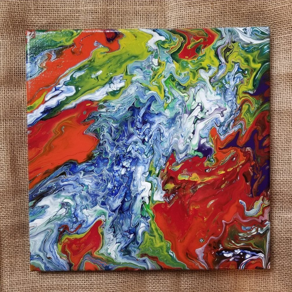 Abstract Acrylic Canvas Painting